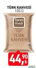 TARIM KREDİ TÜRK KAHVESİ 100 G fiyat ve kampanya bilgisi